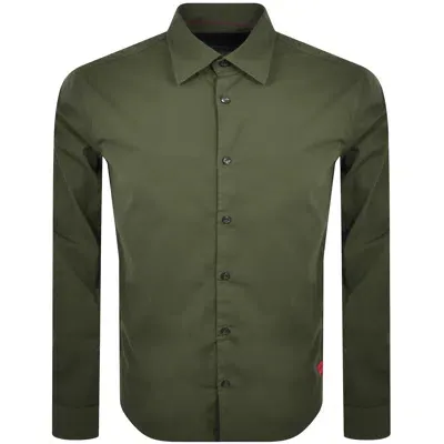 Hugo Long Sleeved Ermo Shirt Green