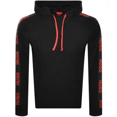 Hugo Lounge Sporty Logo Hoodie Black