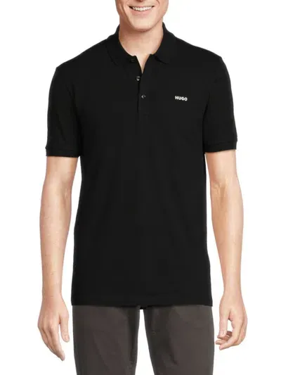 Hugo Men's Dinos Slim Fit Logo Polo In Black