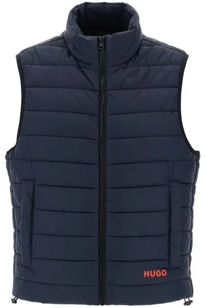 Hugo Padded Brentino Vest In Blue