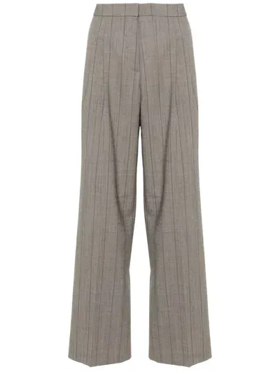 Hugo Pinstriped Tailored Trousers In Grey