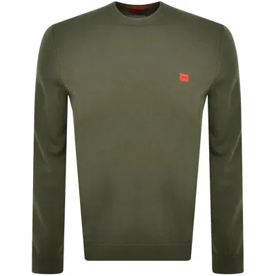 Hugo San Cassius Knit Jumper Green