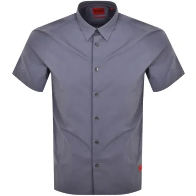 Hugo Short Sleeved Ebor Shirt Blue