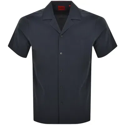 Hugo Short Sleeved Ellino Shirt Navy