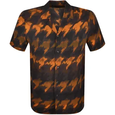 Hugo Short Sleeved Ellino Shirt Orange