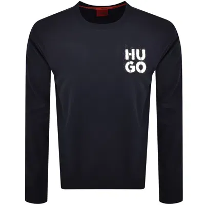 Hugo Spray Logo Sweatshirt Blue