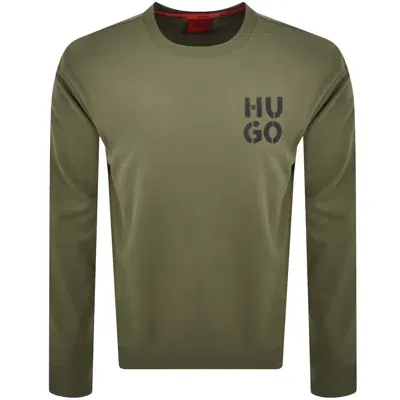 Hugo Spray Logo Sweatshirt Green