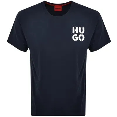 Hugo Spray Logo T Shirt Navy