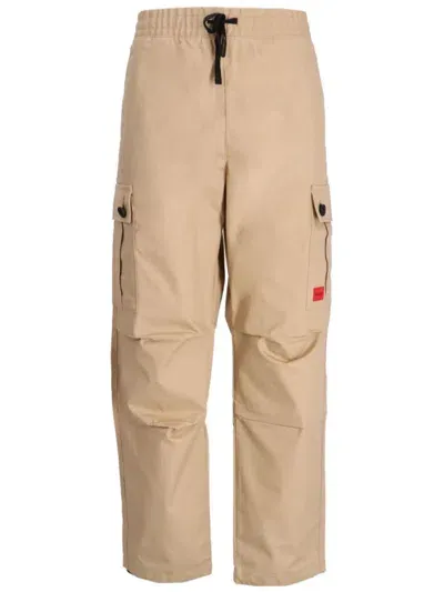 Hugo Straight-leg Cargo Pants In Neutrals