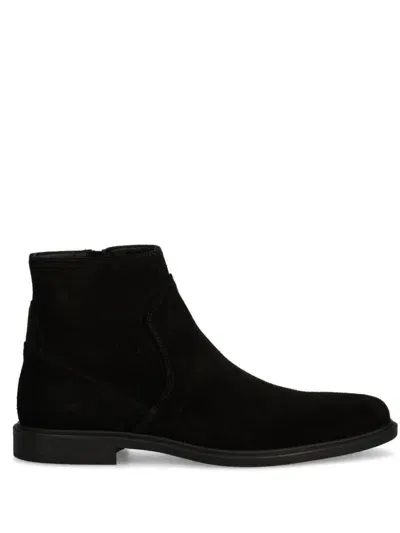 Hugo Suede Ankle Boots In Black