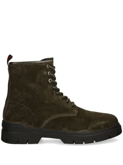 Hugo Suede Boots In Green