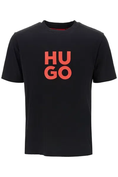 Hugo T Shirt Con Stampa Logo In Black