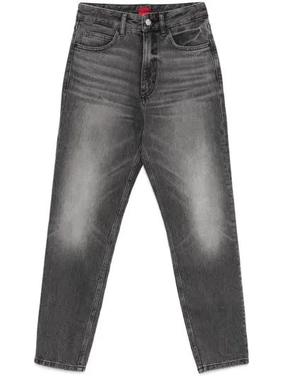 Hugo Tapered-leg Jeans In Grey