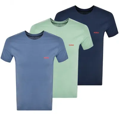 Hugo Triple Pack Crew Neck T Shirt Blue