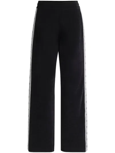 Hugo Velvet Track Pants In Black