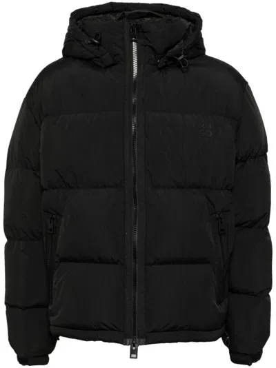 Hugo Water-repellent Down Jacket In Black