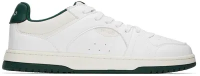 Hugo White Faux-leather Sneakers In 103-natural