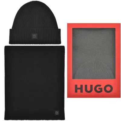 Hugo Zaso Scarf And Beanie Gift Set Black