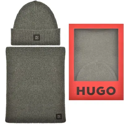 Hugo Zaso Scarf And Beanie Gift Set Grey