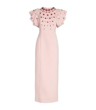 Huishan Zhang Crystal-embellished Damia Gown In Pink