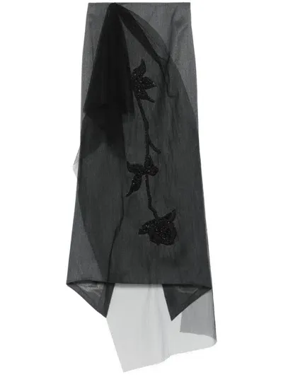 Huishan Zhang Thalia Midi Skirt In Grey