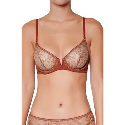 Huit Automne Underwire Bra In Rust