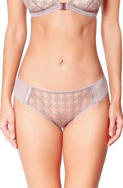 Huit Café Fleur Bikini Briefs In Taupe