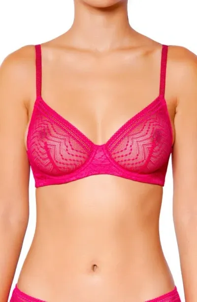 Huit Eclantante Lace Underwire Bra In Fuchsia