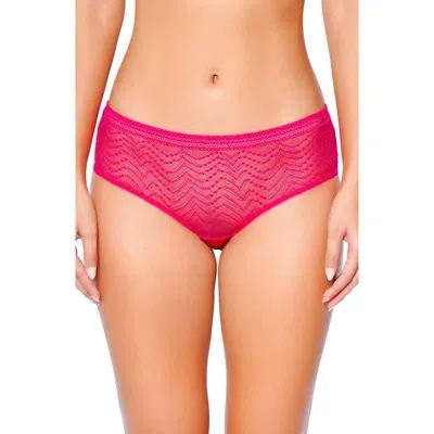 Huit Eclatante Lace Shorty Briefs In Fuchsia