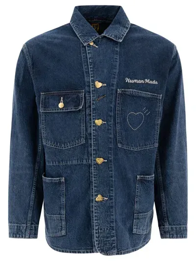 Human Made Denim Coverall Jackets In Blue