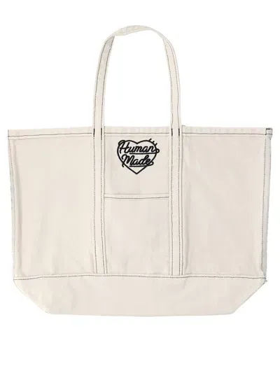 Human Made Garment Dyed Tote Bag In White