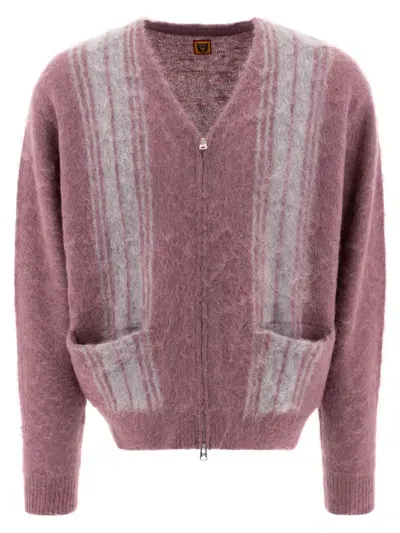 Human Made Zip-up Cardigan Knitwear In Purple