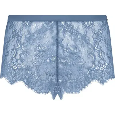 Hunkemoller Hunkemöller Lace French Knicker Panties In Coronet Blue