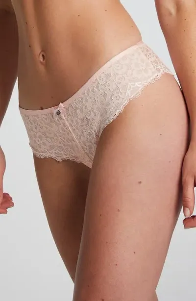 Hunkemoller Hunkemöller Marine Brazilian Briefs In Pearl Blush