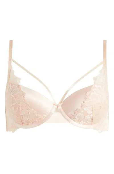 Hunkemoller Isabella Padded Underwire Bra In Peach Parfait