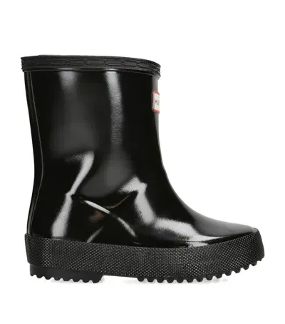 Hunter Kids' Gloss First Classic Wellington Boots In Black