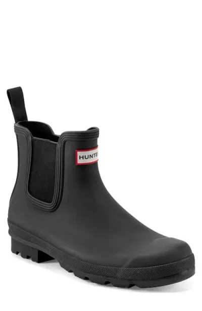 Hunter Original Waterproof Chelsea Rain Boot In Black