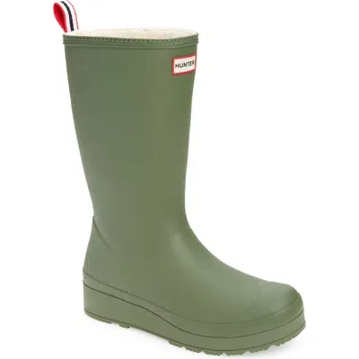 Hunter Play™ Tall Insulated Waterproof Rain Boot In Lichen Green/black