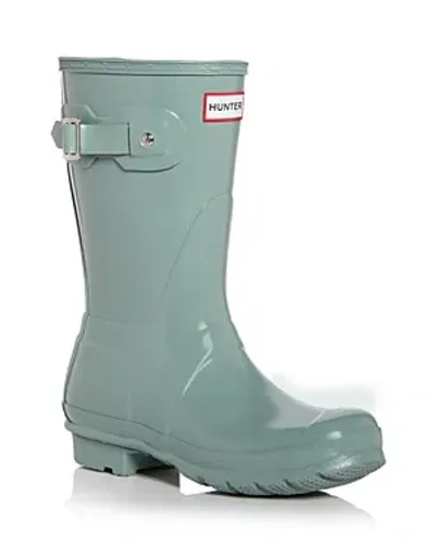 Hunter Women's Original Short Gloss Rain Boots In Sweet Gale