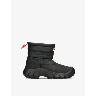 Hunter Womens Intrepid Short Snow Boot In Black