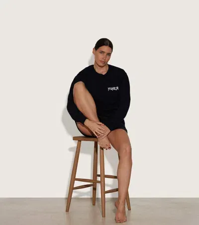 Hunza G 80s Logo Sweatshirt In Black