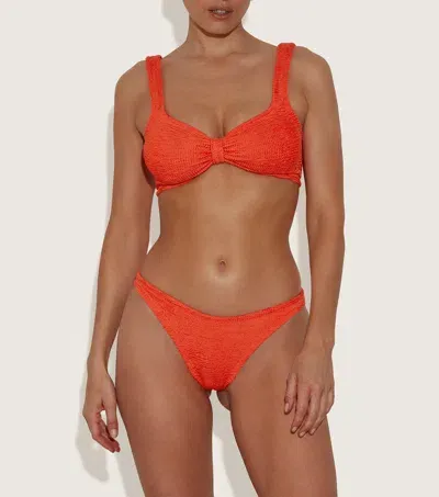 Hunza G Ashley Bikini In Metallic Tangerine