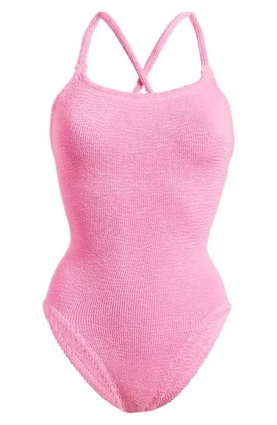 Hunza G Bette One-piece Swimsuit In Bubblegum