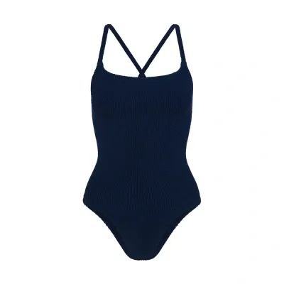 Hunza G Bette Swimsuit In Navy/black