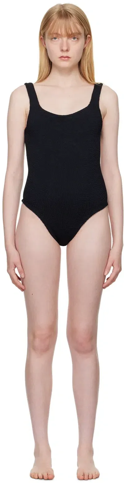 Hunza G Black Square Neck Swimsuit