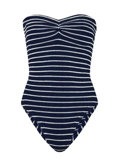 Hunza G Brooke Striped Seersucker Swimsuit