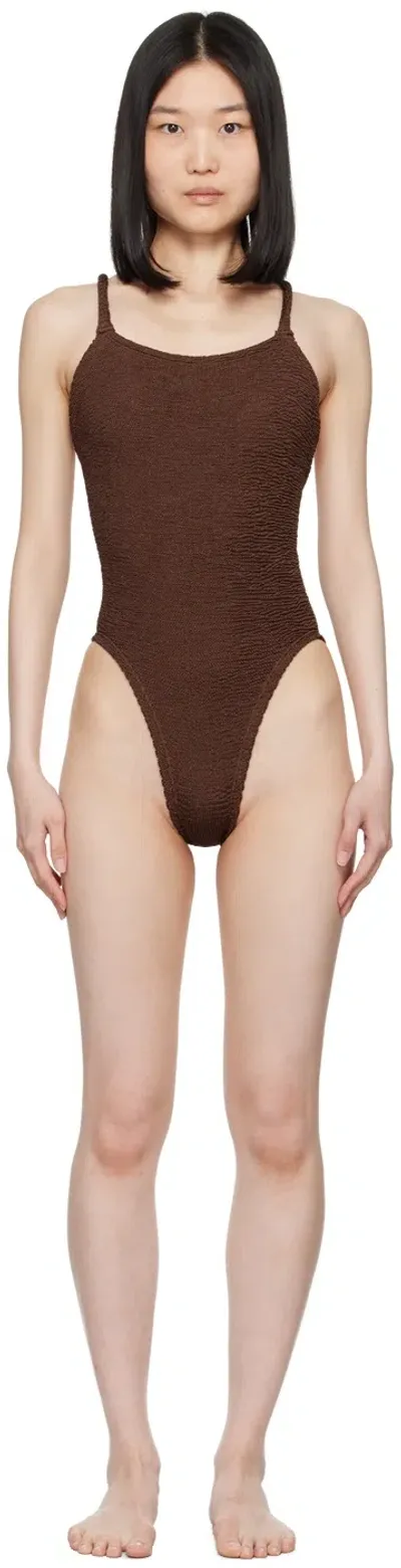 Hunza G Brown Bette Swimsuit