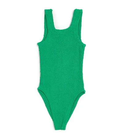 Hunza G Kids' Classic Swimsuit In Green