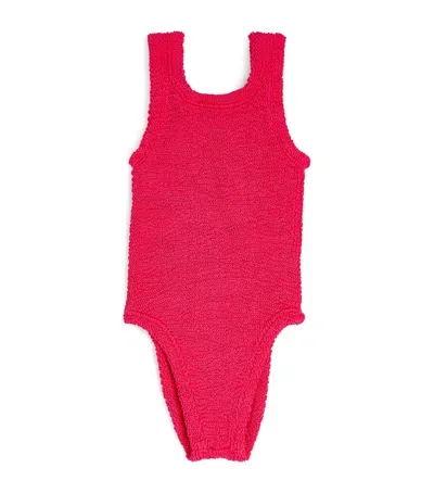 Hunza G Kids' Classic Swimsuit In Pink