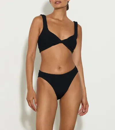 Hunza G Juno Crinkled Bikini Set In Black